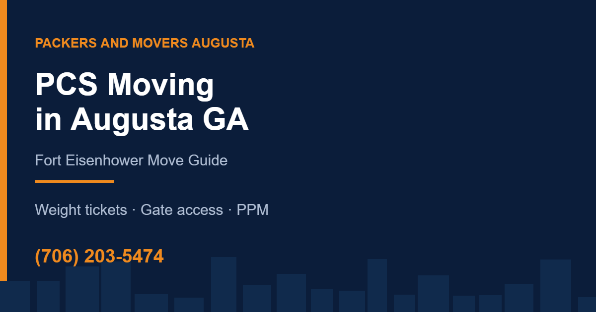 PCS moving guide for Augusta GA and Fort Eisenhower military families