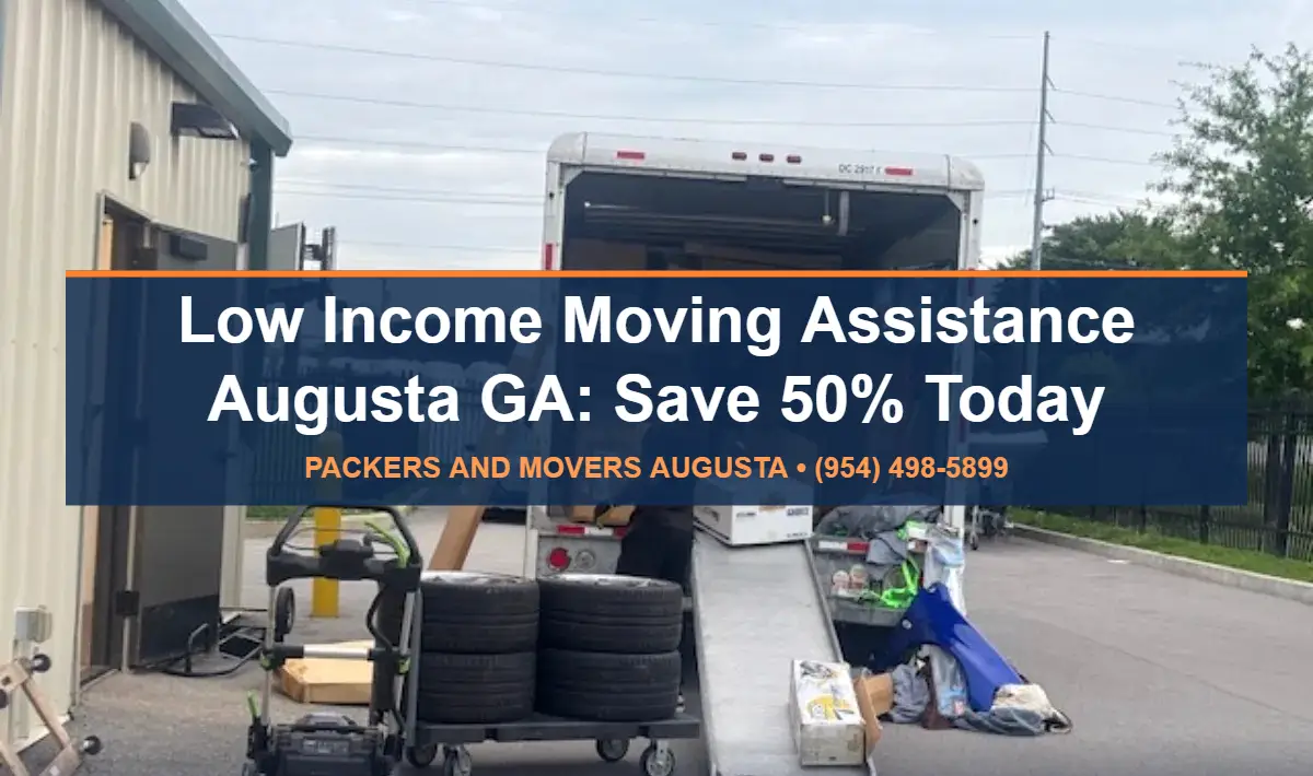 Low income moving assistance Augusta GA - JM Moving crew loading a box truck